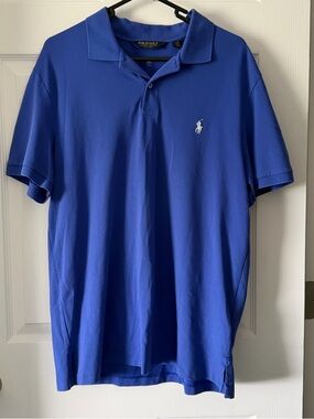 Men's Polo Golf Ralph Lauren Blue Short Sleeve Polo Shirt 